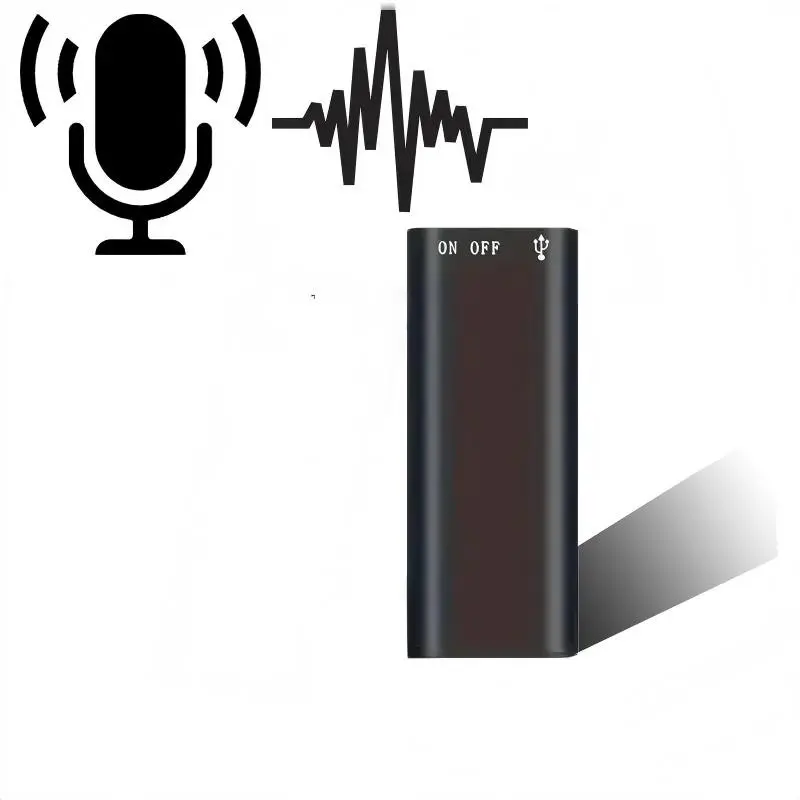 Professional Voice-Activated Digital Recorder, 8GB HD Noise-Canceling Mp3 Player, Ultra-Thin Compact Portable Microphone for Business Meetings, Voice Activation Recorder