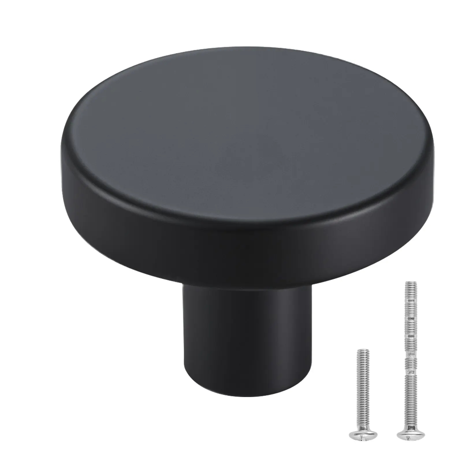 【DealsForYouDays】VEVOR Cabinet Knobs, 10 Pack, 1.26 Inch Black Zinc Alloy Drawer Pulls Door Handles, Mushroom Kitchen Solid Knobs Dresser Handles, Cupboard Hardware with Screws for Bathroom Closet Cabinets Drawers