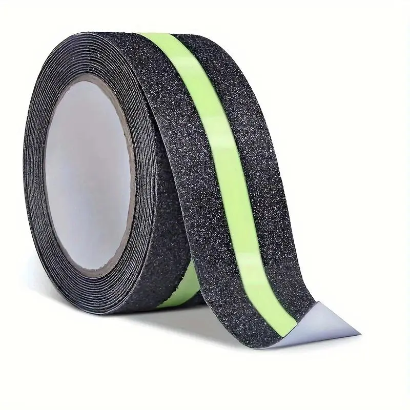 Anti-slip Tape, 3m x 5cm Self Adhesive Anti-slip Traction Tape with Luminous Strip, Durable Anti-slip Tape for Stairs and Steps