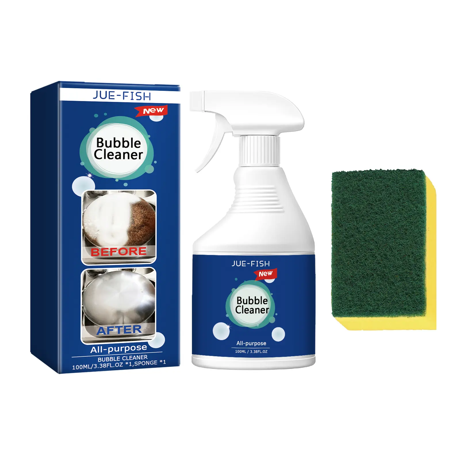 Bio-Enzyme Baking Spray Foam Kitchen Oil Stain Cleaner - Pine-Scented Deodorizing Household Grease Remover for Kitchen Ventilators, Exhaust Pipes, Glass, Towel Daily Cleaning