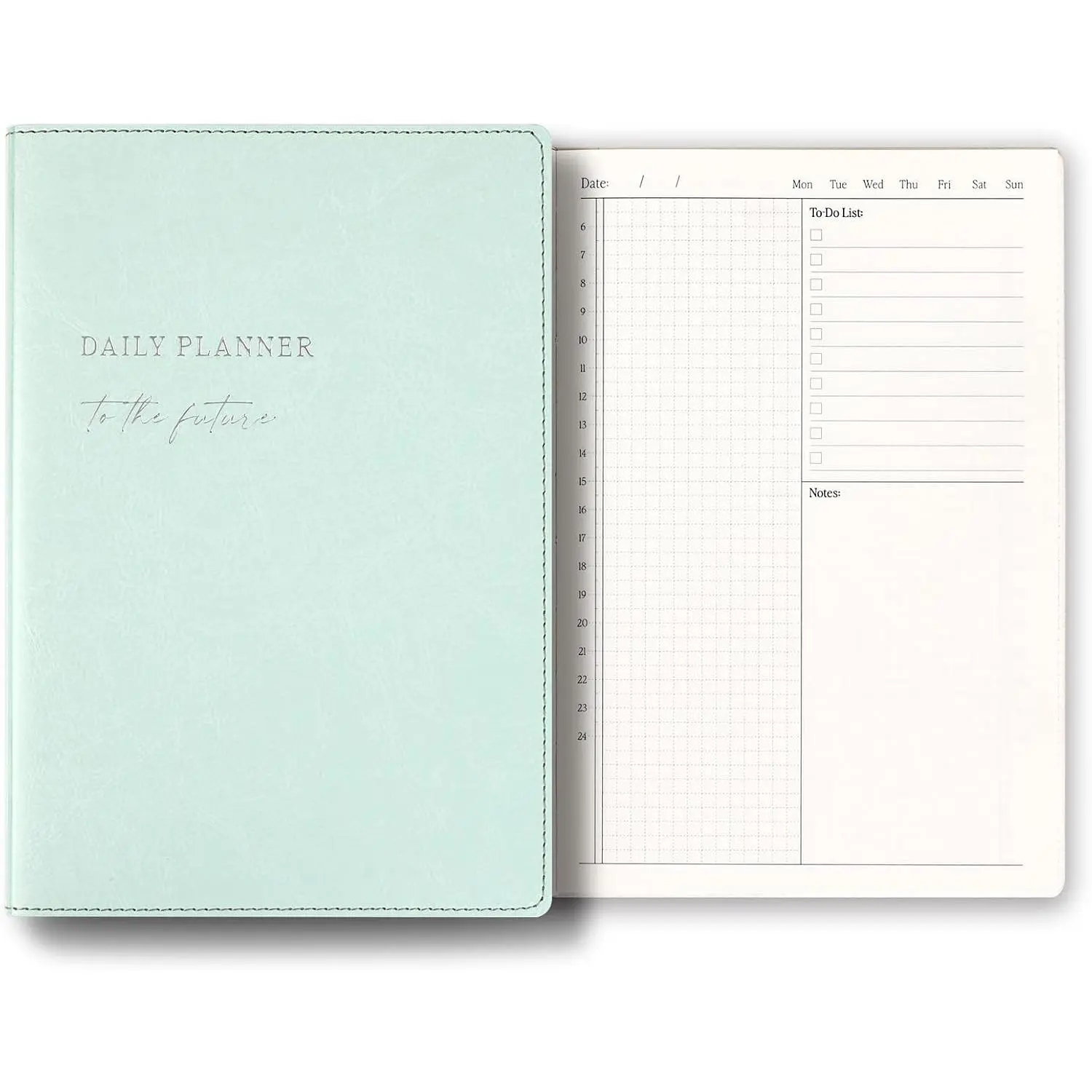 2026 Daily Planner - Undated Monthly & Daily Planner for 180 days Planning Your  - Hourly Schedule, , and Notes for Productivity - Aesthetic, Academic, Stylish School or Office Supplies (Pale Green)