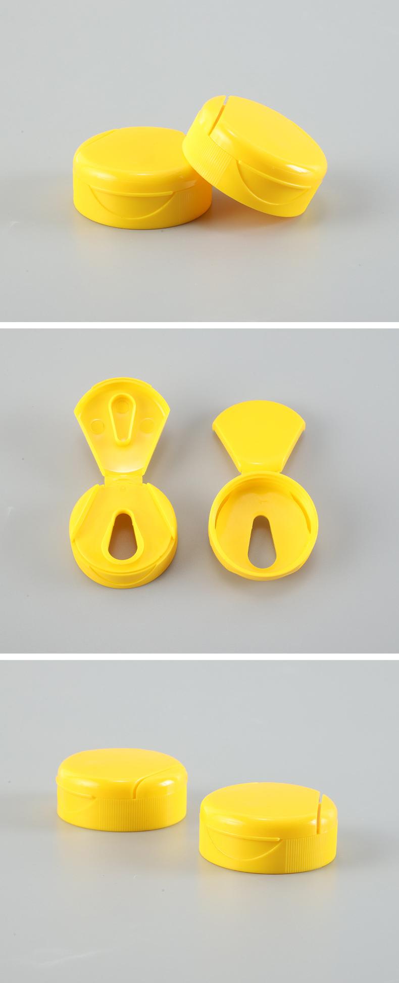 1.57" 1.85" 2.16" PP Plastic Flip Top Chewable Bottle Caps Leak-Proof Thickened Dispensing Caps for Health Supplement Capsules with Tin Organiser Canister