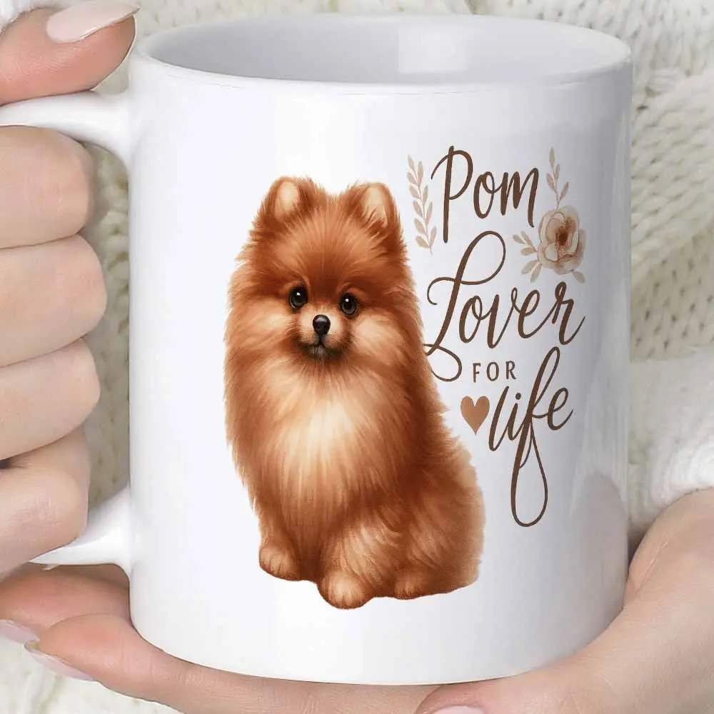 1pc Novelty Pomeranian Dog Mug Coffee Cup Juice Cup 11OZ360ml Fun Gift