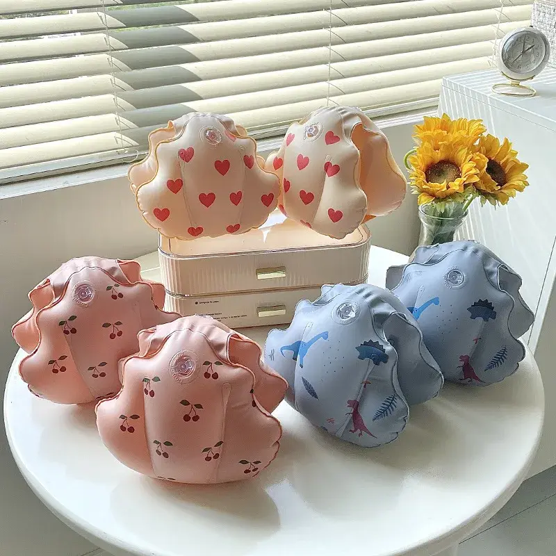 Kids' Inflatable PVC Swimming Ring & Armbands Set - Durable Pool Float, Easy Inflate/Deflate, Dual Protection, No Battery Needed, Versatile Fun, Vibrant & Fun Design, 6-8 Years, Lakes/Beaches Use