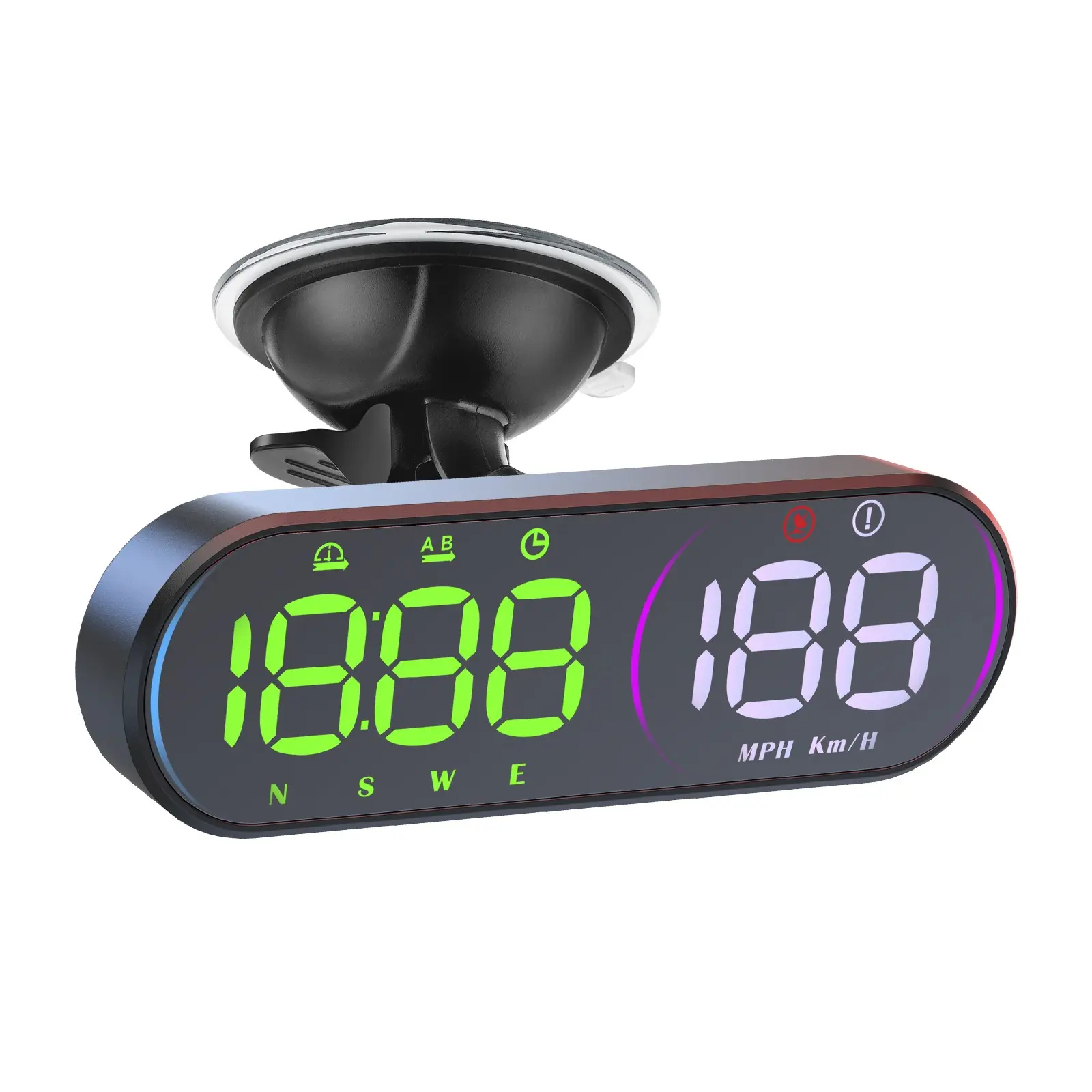 Car Speed Display with Suction Cup, HUD Car Head Up Display, Vehicle GPS Speedometer, Supports KMH/MPH Switching, Ideal for Enhanced Driving Experience