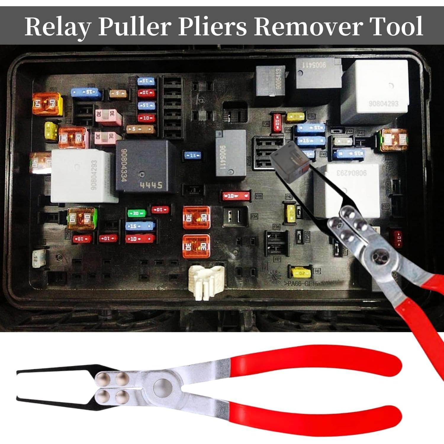 Relay Puller Pliers, Fuse Puller Pliers, Automotive Tools Relay Clamp Puller Fuse Puller,    Terminal Wiper Remover Pliers - (4 Pack)