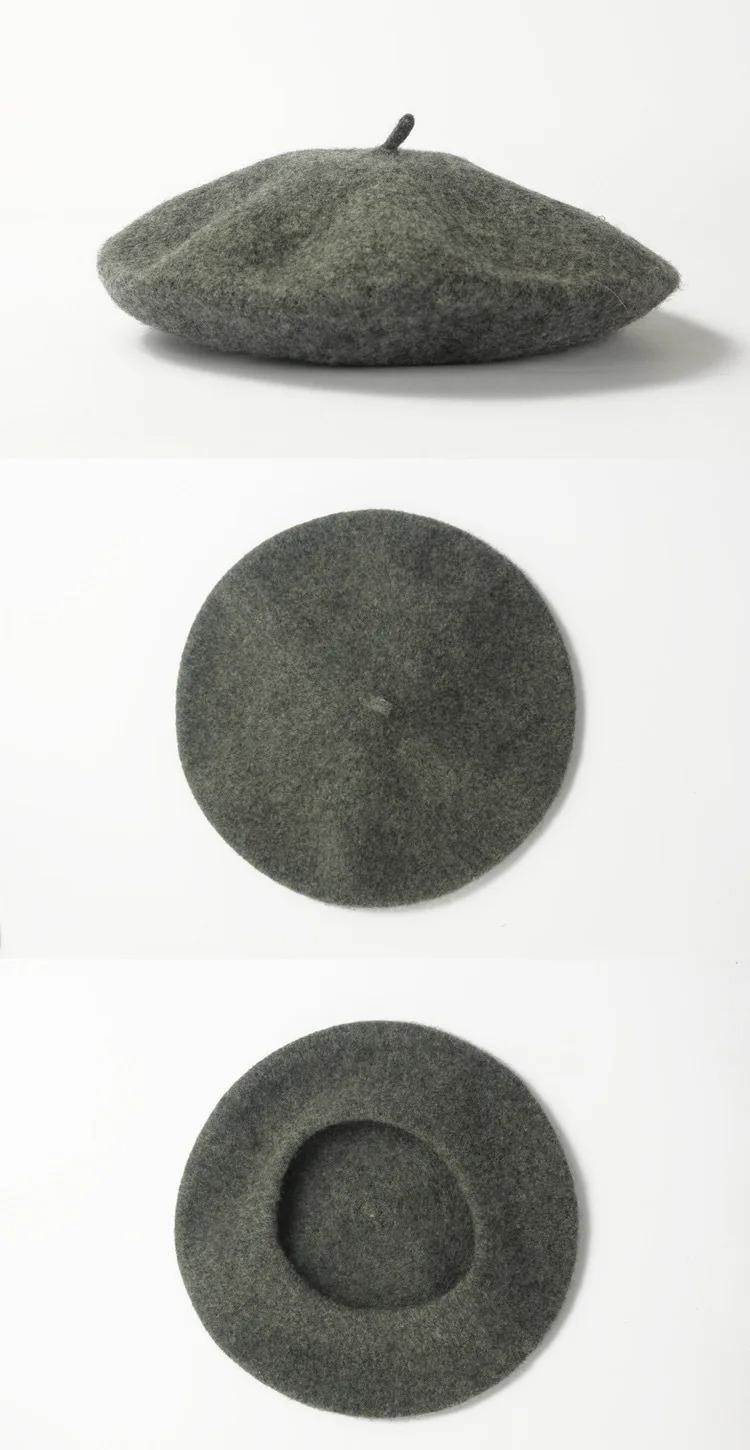 Wool Beret Retro British Woolen Knitted Painter's Hat Adult Autumn/Winter Warm Hat