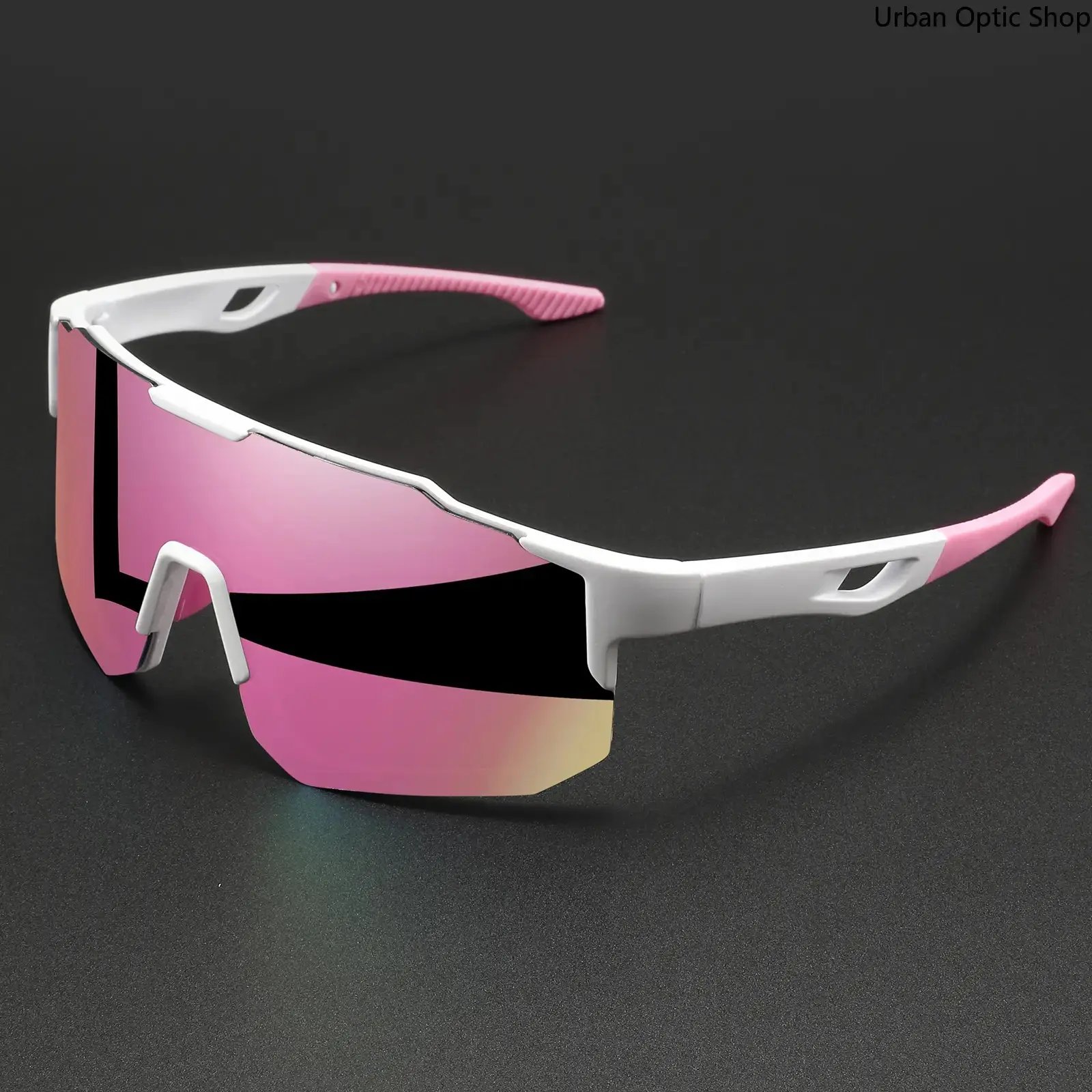 Oversized Shield Sports Sunglasses for Men & Women, UV400 Wraparound Cycling Glasses, Windproof Anti-Glare Performance Eyewear, Lightweight Comfort Fit Shades for Running, Fishing, Hiking, Baseball & Outdoor Sports