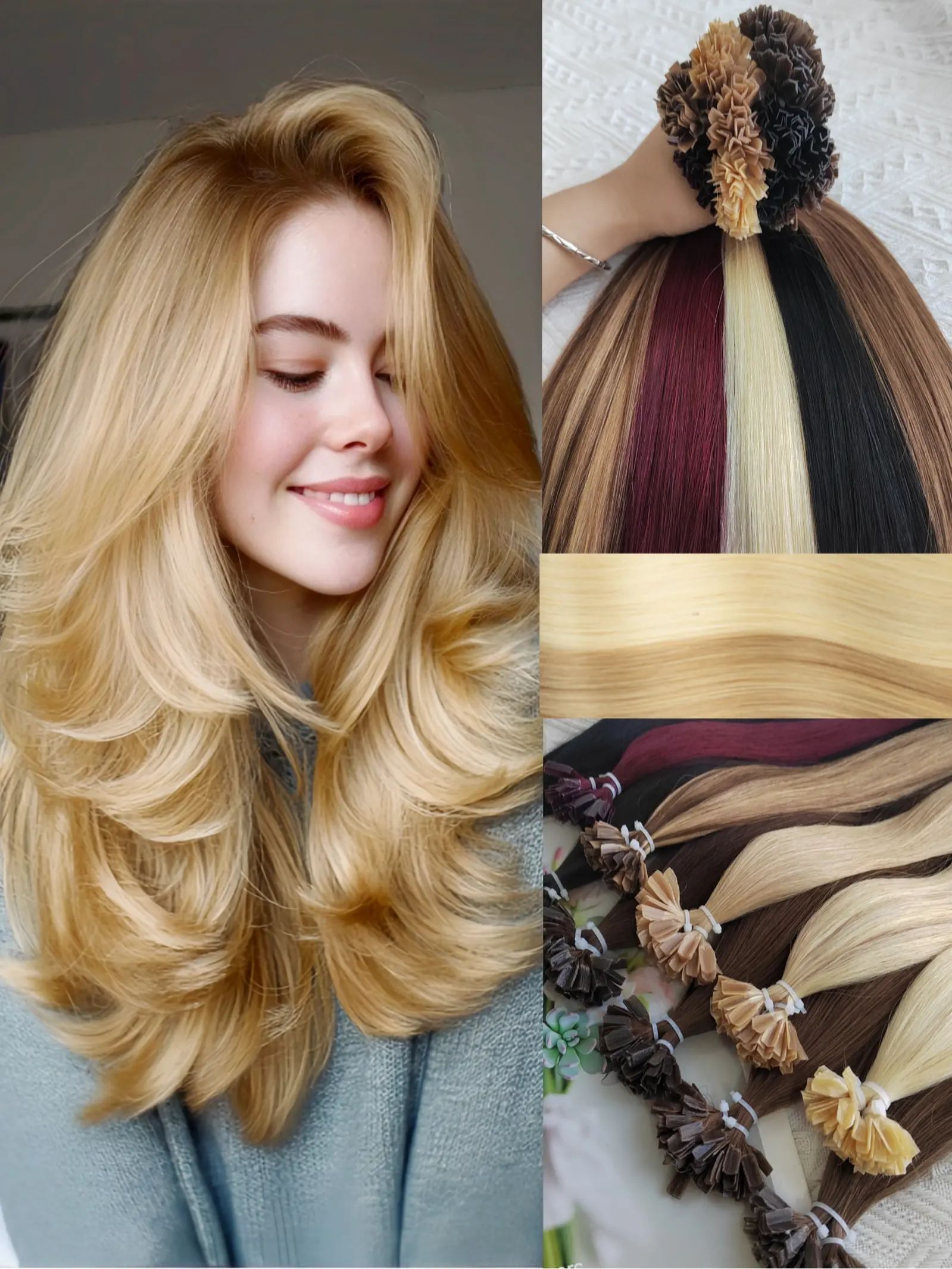 30 Strands 30g 12-22 Inch K Tip Hair Extensions, Real Human Hair, Adds Volume & Length, Perfect for Women, Natural Look
