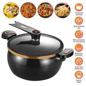 Micro Pressure Cooker 8.45Qt Nonstick Cooking Pot Fast Cooking Kitchen Cookware with Safety Valve Glass Lid for Gas Stovetop#DealsForYouDays