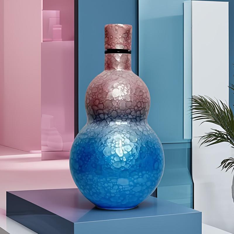 Vintage Chinese Style Gourd Design Thermos Bottle, Stainless Steel Insulated Bottle, Portable Drinking Cup for Home Office Outdoor, Drinkware