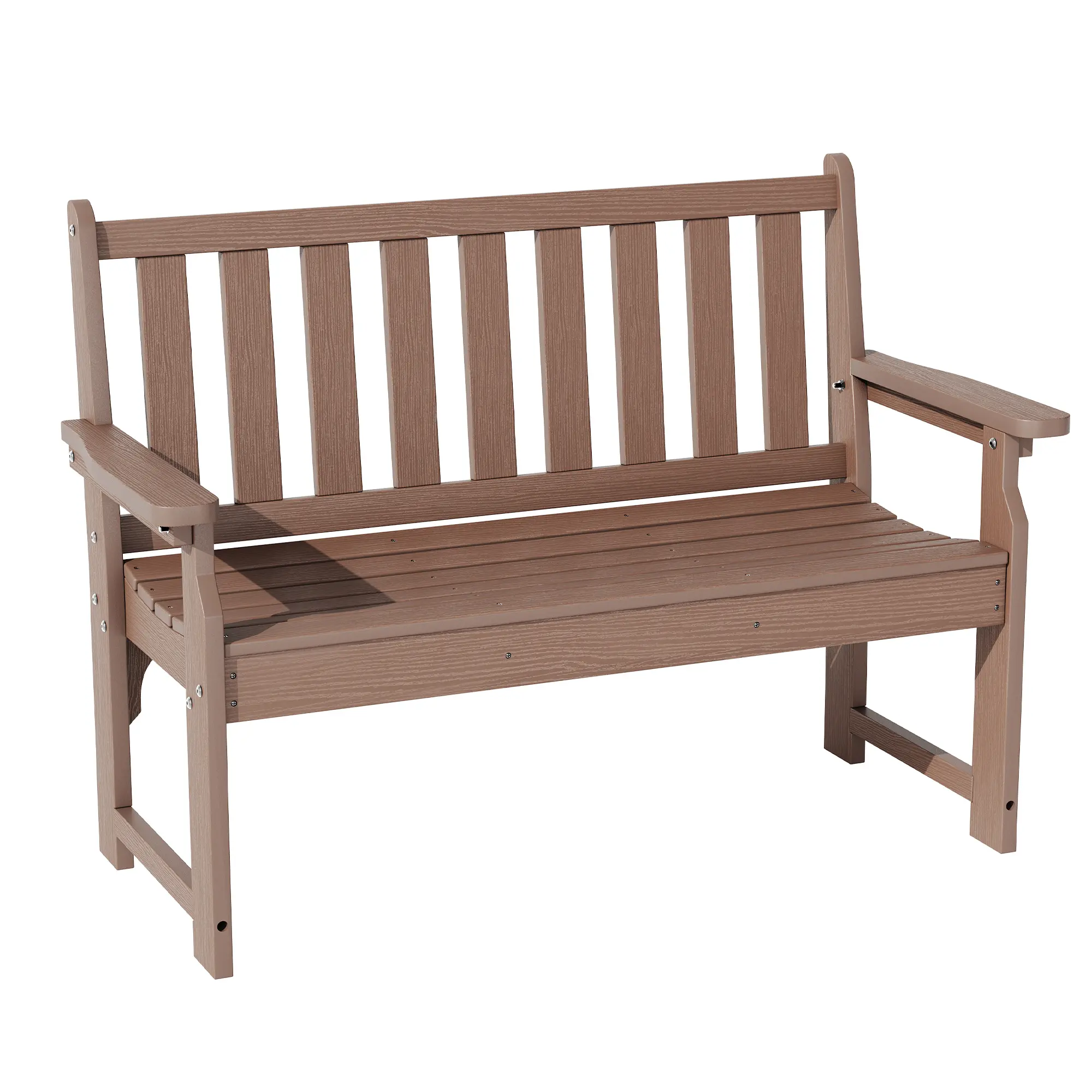 Heavy Duty 2-Person Outdoor Bench – 800lb Capacity – All-Weather Poly Lumber – Durable Patio & Garden Seating – Ideal for Backyard, Lawn, or Porch