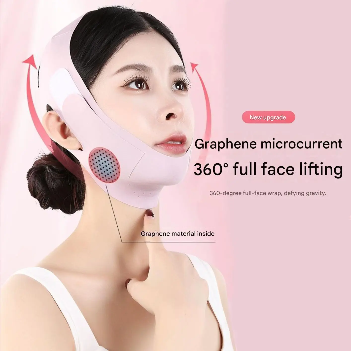 New Graphene Face Mask, Anti-Sagging Breathable Beauty Slimming Mask, High-End Facial Lifting Band, V-Face Sculpting, Sleep Improvement