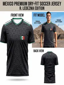 Mexican Men's Short Sleeve Sport T-Shirt, Breathable Mesh Quick-Dry, Slim Fit, Ideal for Running, Gym, Outdoor Activities, Casual Wear