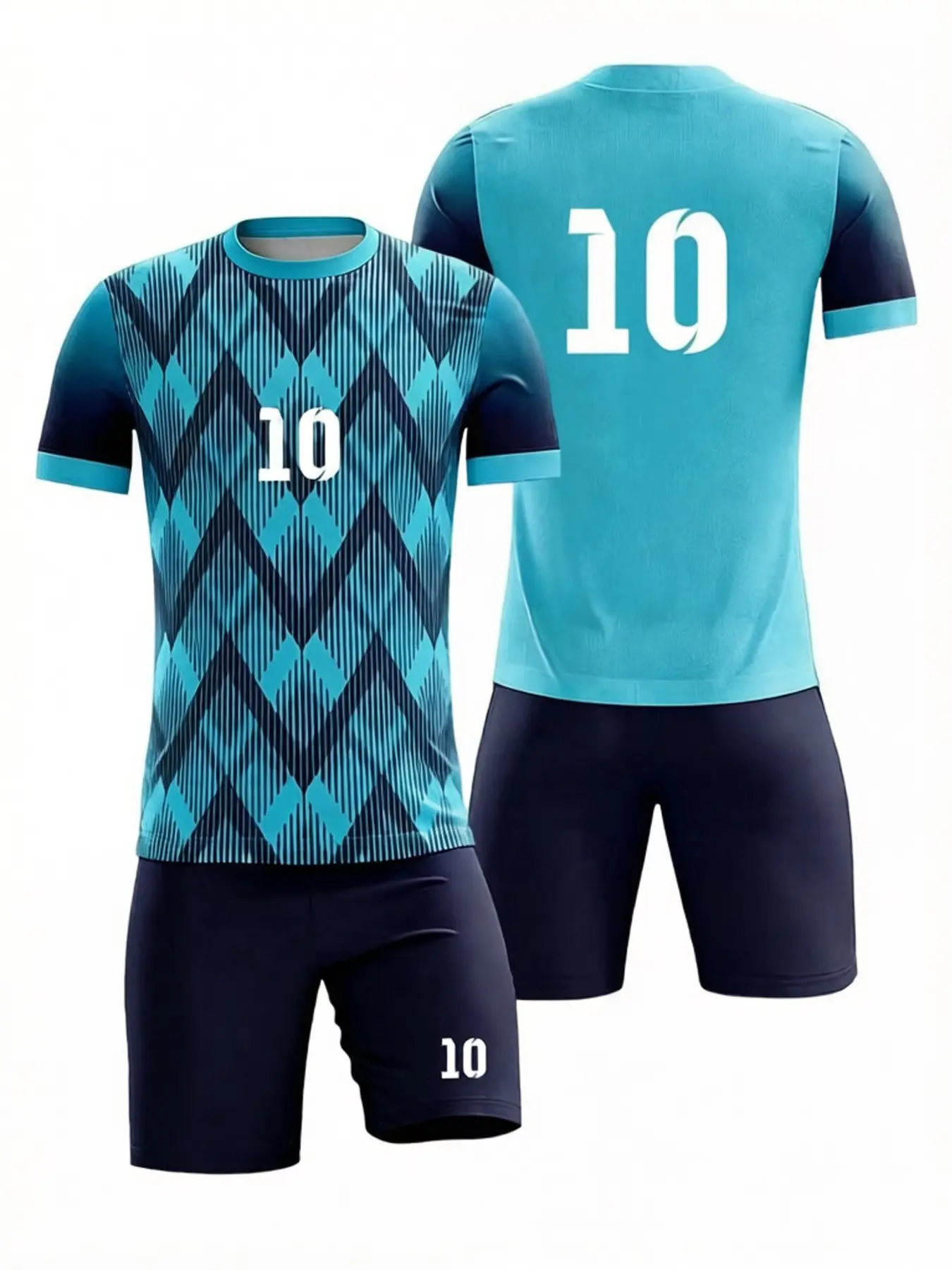 Men's football sportswear set, consisting of a shirt and shorts. Men's personalized number style sports shirt, football team uniform, Football Team Outfit, with dragon pattern, Soccer Jerseys Set