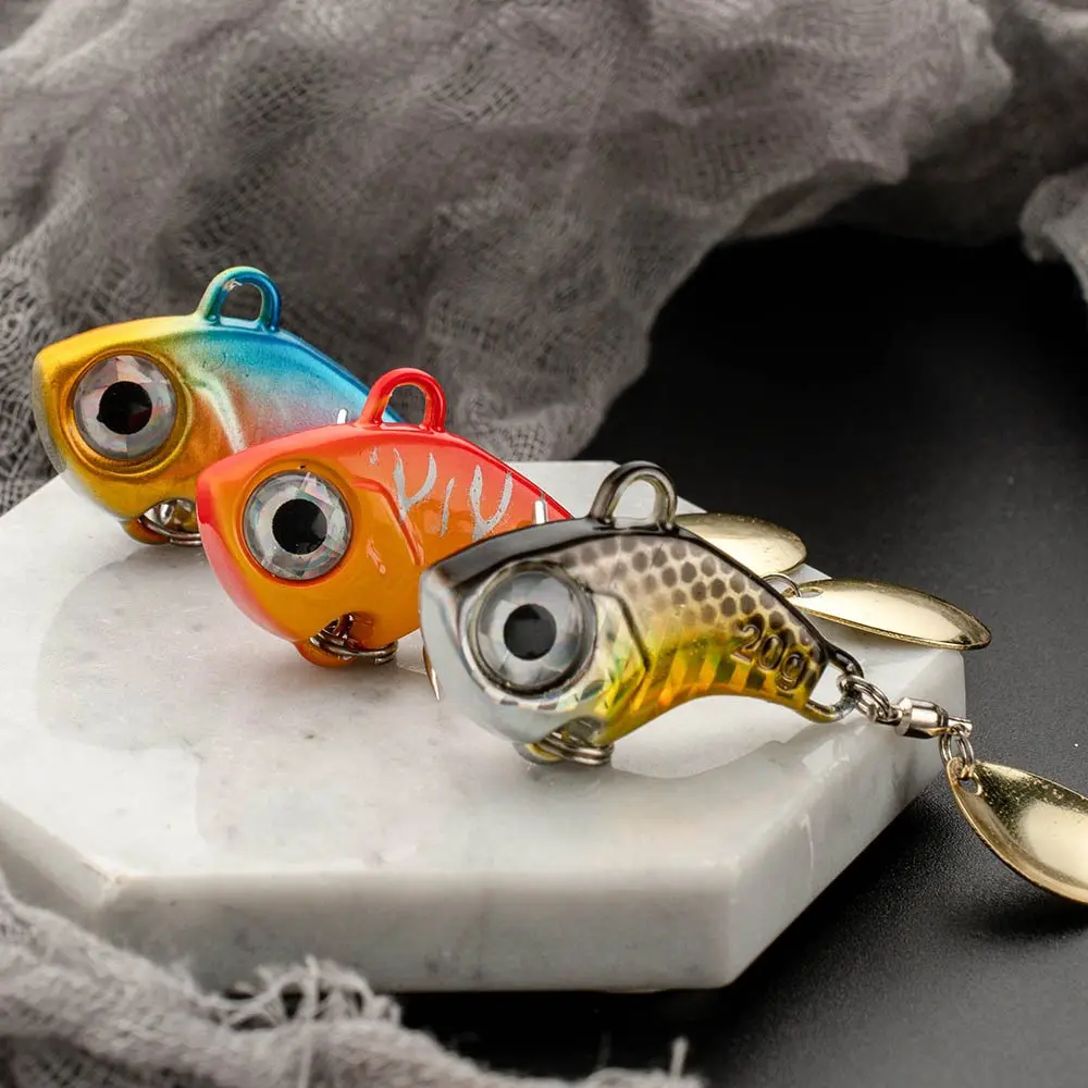 Five-Piece Fishing Lure Set, Metal Vib Hard Spinner Baits, Long Cast Fly Fish Lures, for Bass, Pike, Trout Fishing Accessories