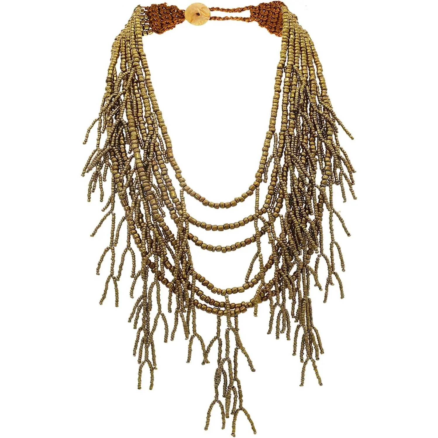 Boho Chunky Choker Necklace for Women, Layered Black and Red Beaded Statement Jewelry, Red String Bib for Coastal Wear, Bib Choker Necklace, Beach Coastal Layered Statement Necklaces