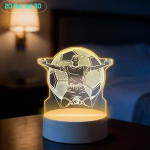 USB Powered 2D Flat Night Light, Warm Effect Retro Design, Durable Decorative Light, Gift for Family & Friends, Home Decoration Ornament