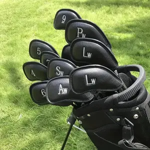 Golf Club Headcover Set, 12-Piece Iron Covers with Embroidered Labels, Fits Most Clubs, 5 Vibrant Colors, Durable Protection