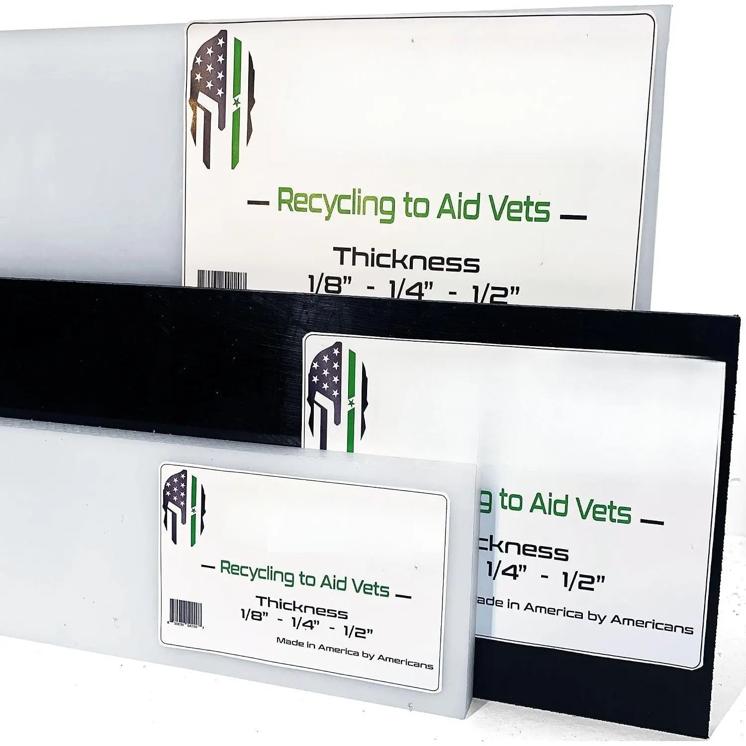 HDPE Sheets - 6" x 6", White 1/4" Thick High Density Plastic Board Recycled HDPE  Board Hard Plastic Sheet