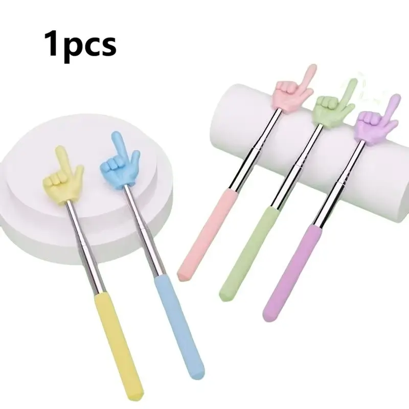 1pcs Adjustable Design Finger Pointer Stick, Multi-Color Reading Aid, Teaching Tool for Teachers and Parents, Learning Assistant for Books