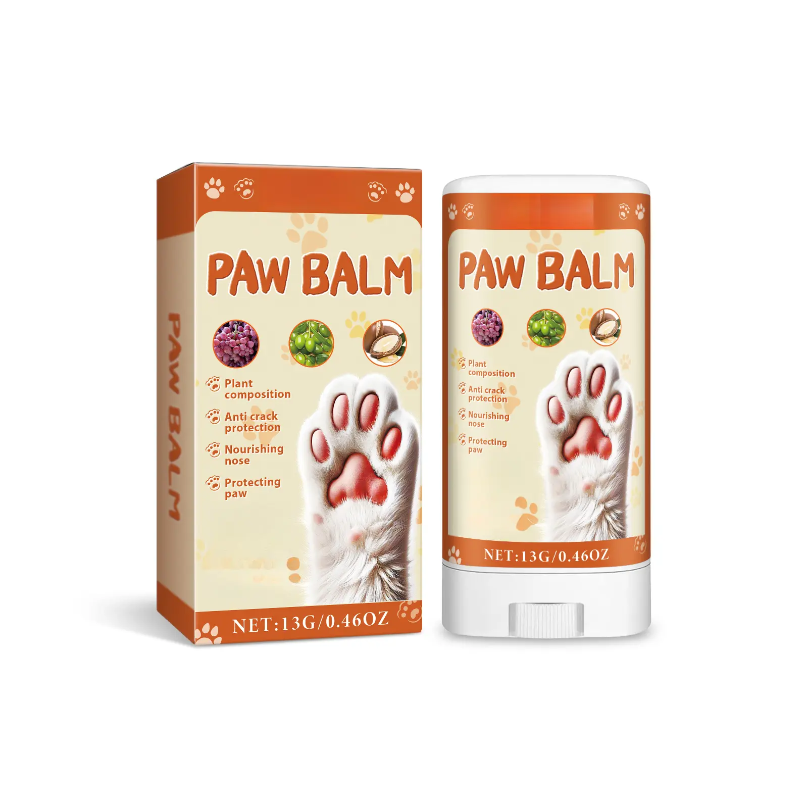 Pet Paw Balm, Paw Moisturizer for Dogs & Cats, Cracked Paw Repair & Softener, Dry Rough Paw Nourishing Care Ointment