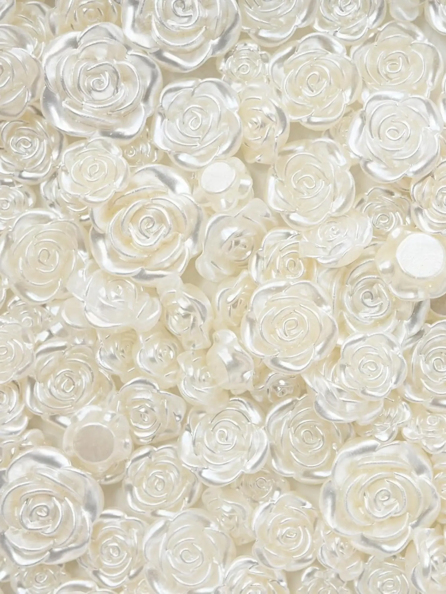 12mm-24mm Pearl Flower Buttons Beads for Crafts,Sewing Flatback Resin Junk Case Charms Wedding Decor White Buttons for Clothes,Slime Charms for Jewelry Making Bulk DIY Bracelet Hair Clip Phone Charms DIY Beading Accessories