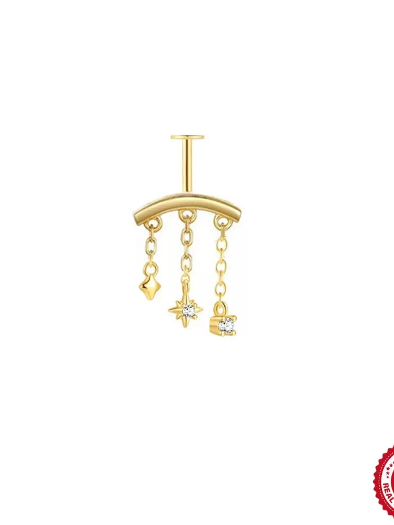 Fashion S925 Silver Bell Drop Earrings, Retro Style Chain Design, Rhinestone Embellished, All-Season Accessory, Charming Jewelry Piece