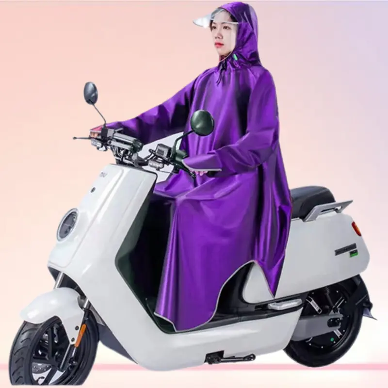 Thickened One-Piece Full Body Rain Poncho Windproof For Motorcycle Electric Bicycle Heavy Rain Protection