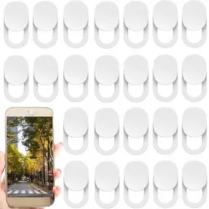25Pcs Phone Camera Cover, Webcam Cover, Camera Privacy Covering Slide Phone Covering Computer Covers Slide, Webcam Covers for Laptop Protect Your Privacy Security Fits Most Laptop, Deskto White