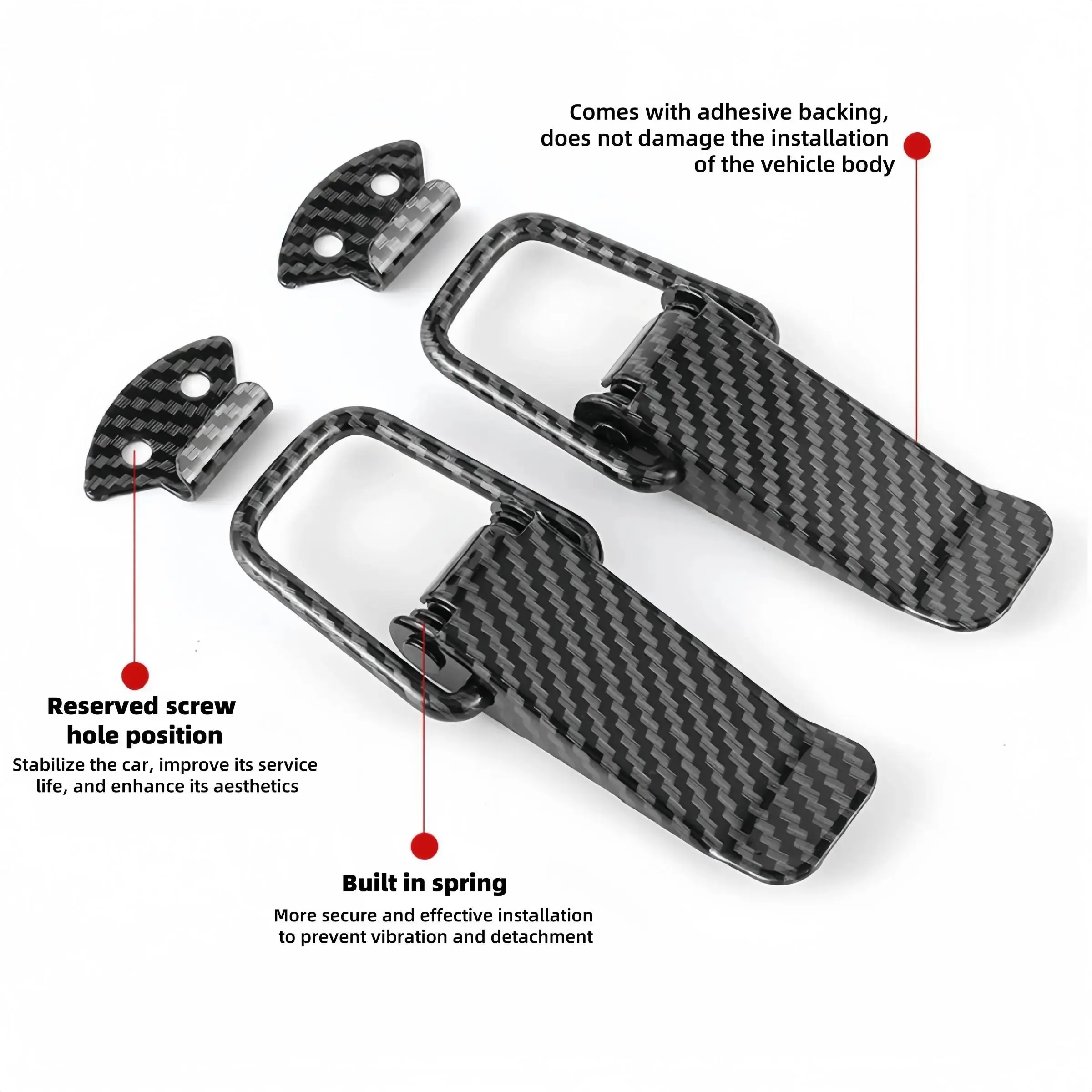 🚗 Universal Automotive Bumper Retainer Clip Kit | Front Rear Bumper Gap Hook Lock Clip, No Drill Install Car Body Fixing Buckles Pair