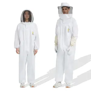 Bee Suits for Men Women Sting Proof- wasp Suit&bee Protection Suit& Beekeeper Costume with Sheepskin Gloves& with Two Beekeeping Hats(M)