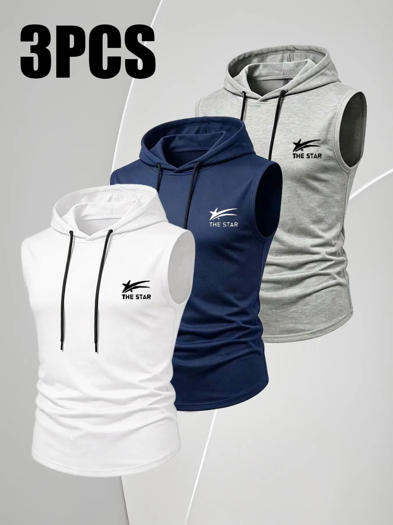 Men's Summer Lightweight Fashion Casual Outdoor Hooded Vest, Athletic Outdoor Vests, Sleeveless Sporty Design, Sports Running Fitness Top, Comfortable and Stylish Activewear