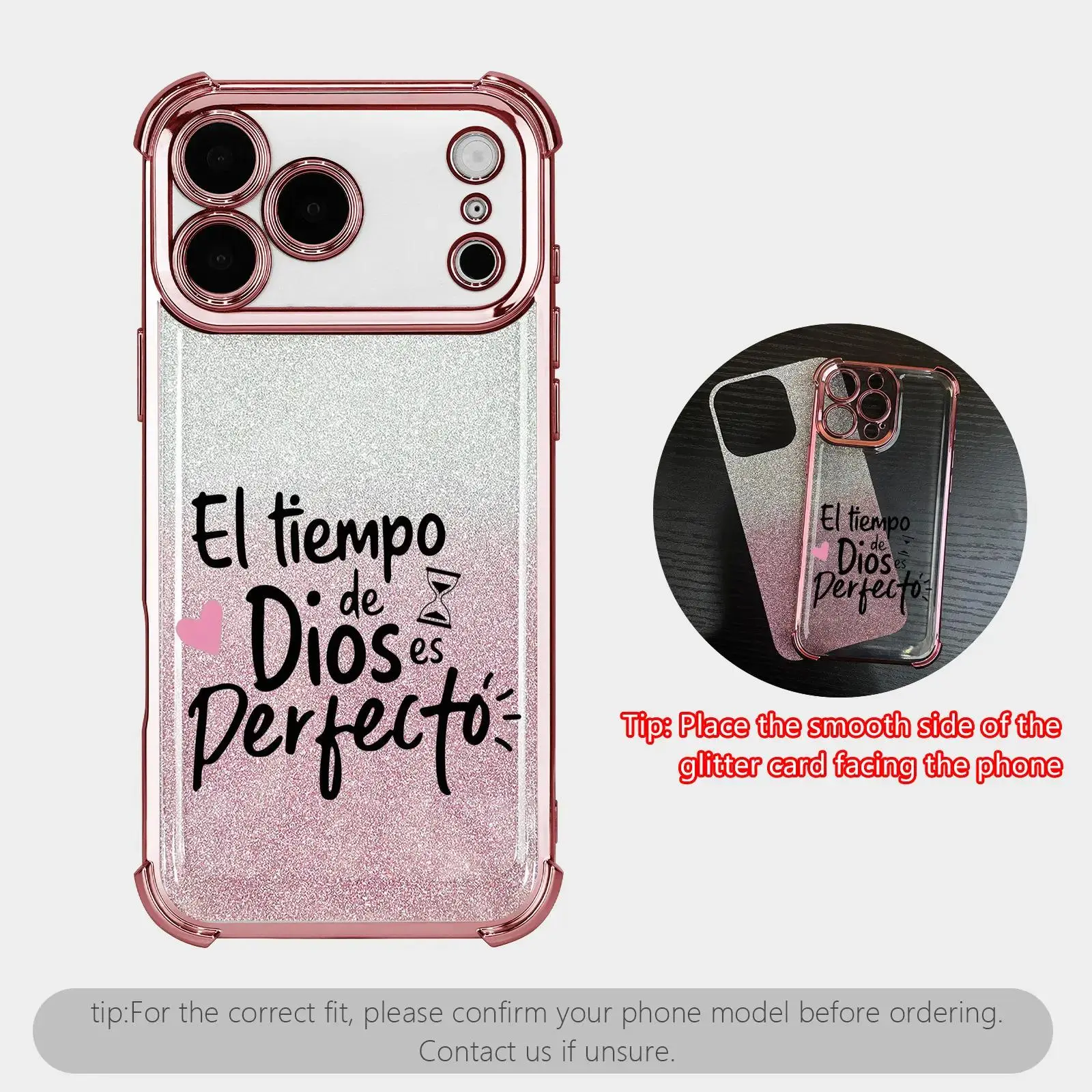 Women's Shockproof Glitter Electroplated Bumper Phone Case with Flower Lanyard, Religious Faith Gift, Fits Many iPhone (17 Pro Max, 16, 15 Plus, 14, 13, 12, 11, XR, XS) & Samsung Galaxy (S25, S24, S23, S22) Mobile Phone Accessories, Model NN123