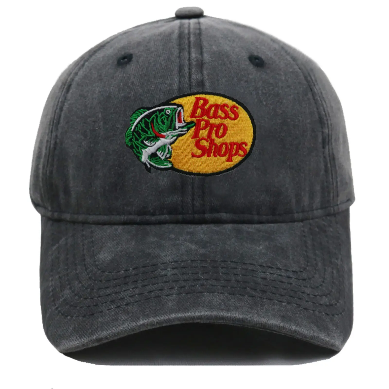 Vintage Washed Cotton Dad Hat for Men, Unisex Fish Embroidered Baseball Cap with Sun Protection for Outdoor Fishing & Camping, Men's Hats, 56-58Cm Adjustable, Hats For Women, Adults