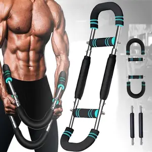 Portable Detachable Twister Arm Trainer Adjustable Bar - 60-90 Lbs Resistance, Anti-Slip Design, for Chest, Forearm, Pectoralis, Spinalis, Arms, Shoulders, Back Power Exercise