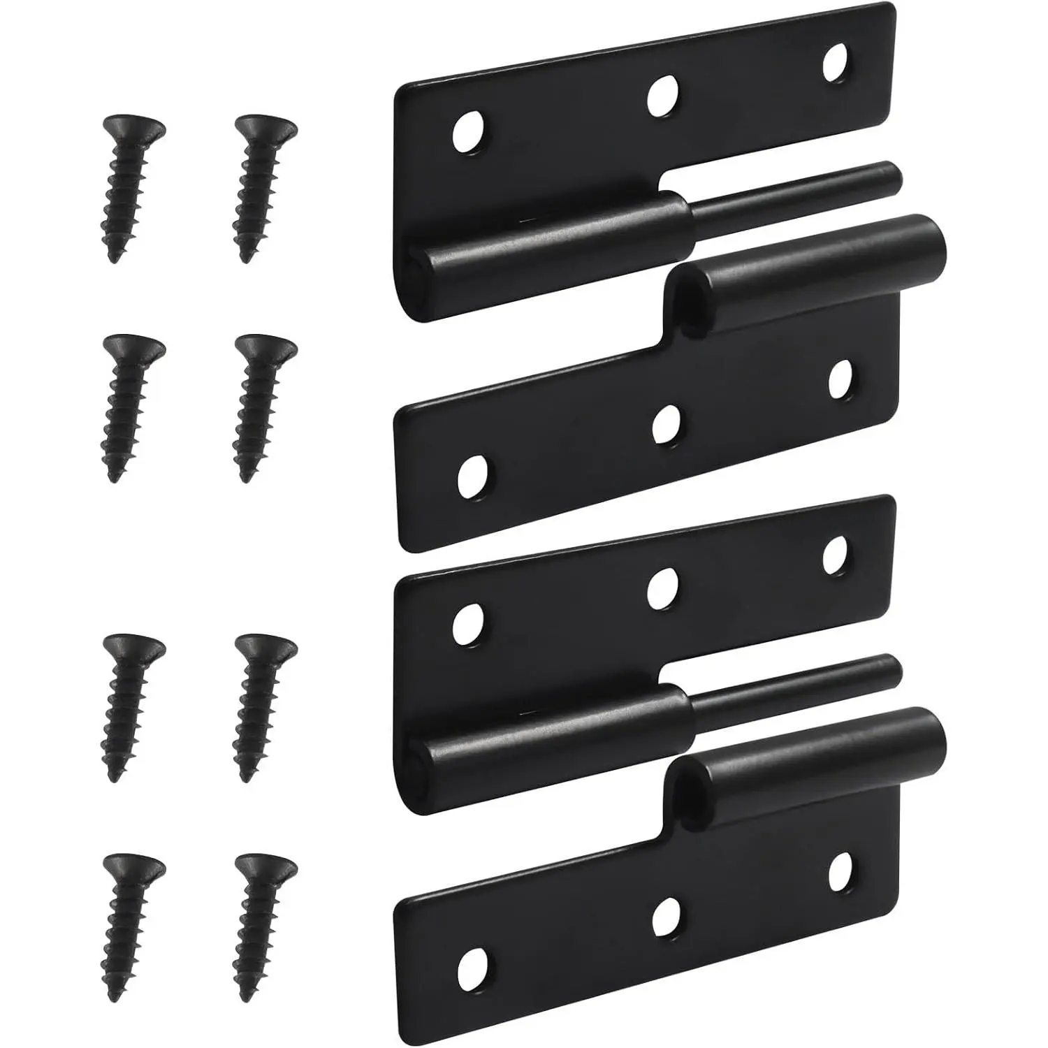 2.5 Inch Black Left Off Hinge, 2 Pack