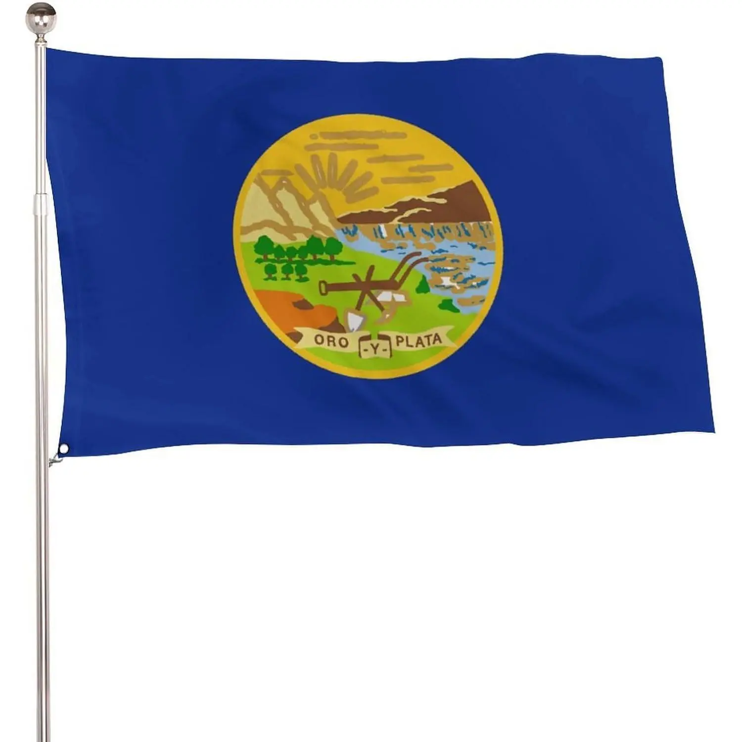 Montana State 1905-1981 Flag Banner, 5x3 Ft Lightweight 115D Polyester Flag with 2 Metal Eyelets, Banners