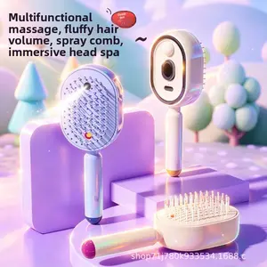 Electric spray airbag massage comb essential oil atomization care self-cleaning anti-static hair wrap smooth hair comb scalp brush