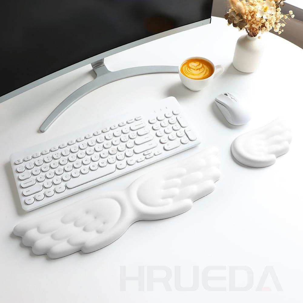 keyboard wrist rest and mouse pad Soft Memory Foam Wrist Rest PU Mousepad Comfortable and Durable for Computer and Laptop Users