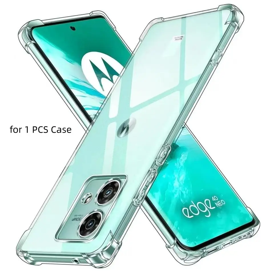 Soft Tpu Clear Phone Case for Motorola Moto Edge 40 Neo, Scratch Resistant, Reinforced Corner Protection, Durable Mobile Accessory