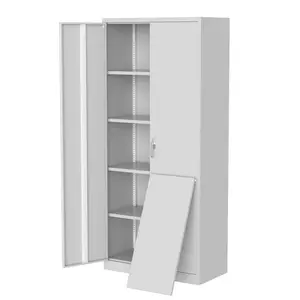 Gaomon-71 Inch Tall Steel Storage Cabinet, Lockable Double Doors & 4 Adjustable Shelves, Large Secure Storage Space, Ideal for Office, Household, Garage and School Storage