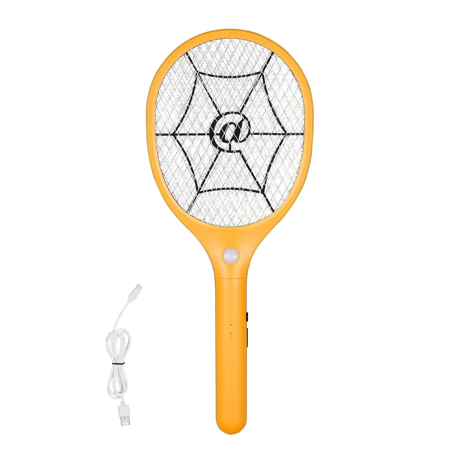 VEVOR Electric Fly Swatter, Zapper Racket with 3 Layers Mesh, Powerful Fly Killer Indoor Outdoor with 500mAh Battery Rechargeable for Home, Bedroom, Kitchen and Patio, Yellow Black