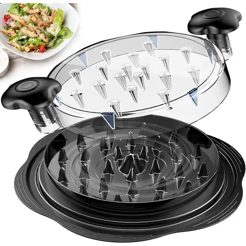 Compact Large Kitchen Meat Shredder Tool - Durable Meat Tearing Utensil with Strong Anti-Slip Strip, Ergonomic Handle, BPA-Free, Storage-Friendly, Effortless Shredding for Pork, Beef, Chicken Meal Prep, Leak-Proof