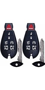 Fob Replacement Compatible for Chrysler Town and Country Dodge Grand Caravan 2008-2020 Car Entry Control M3N5WY783X IYZ-C01C