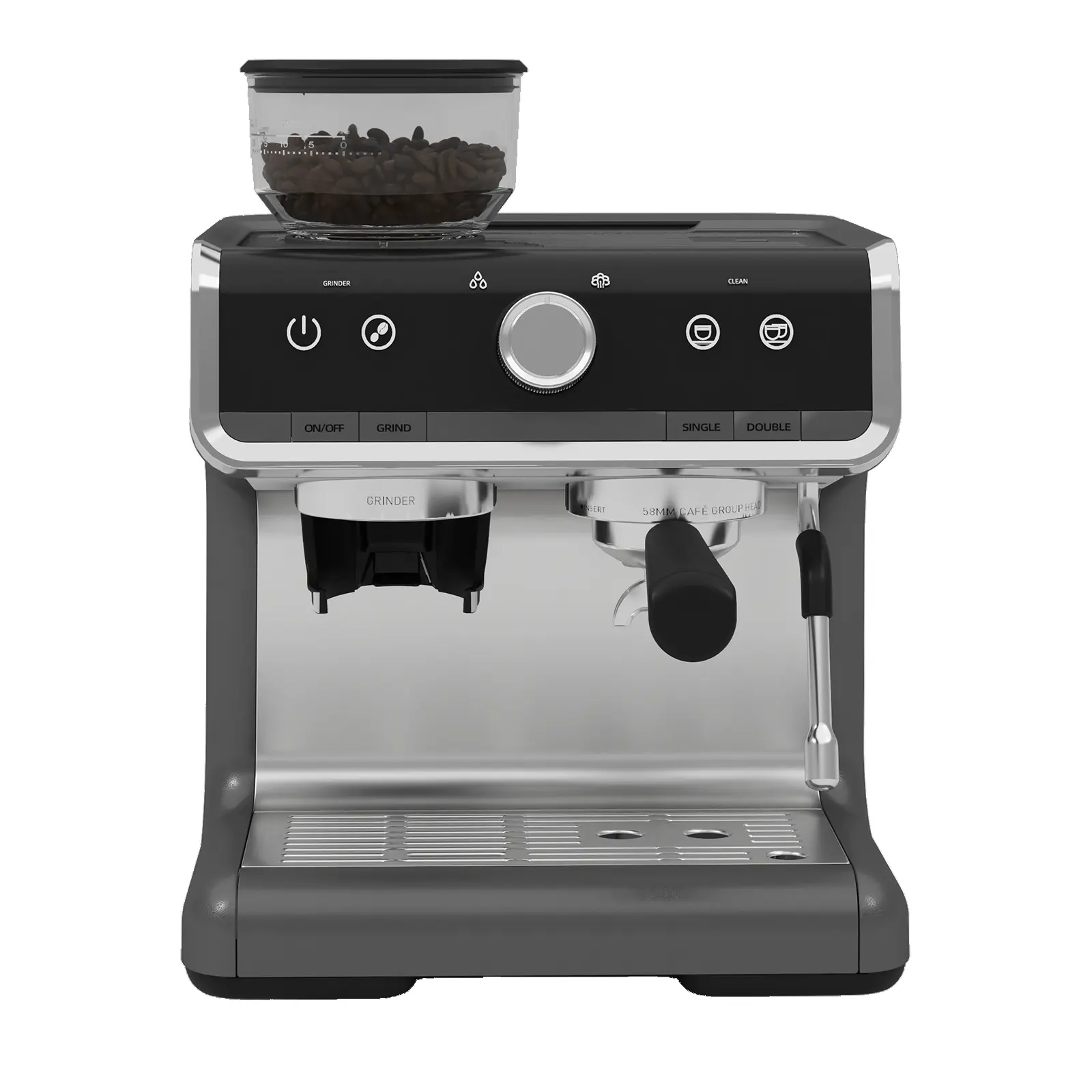 20 Bar Semi-Automatic Coffee Maker with Conical Burr Grinder | Professional Milk Frother, 2.8L Water Tank, Barista-Quality for Cappuccino Latte Macchiato