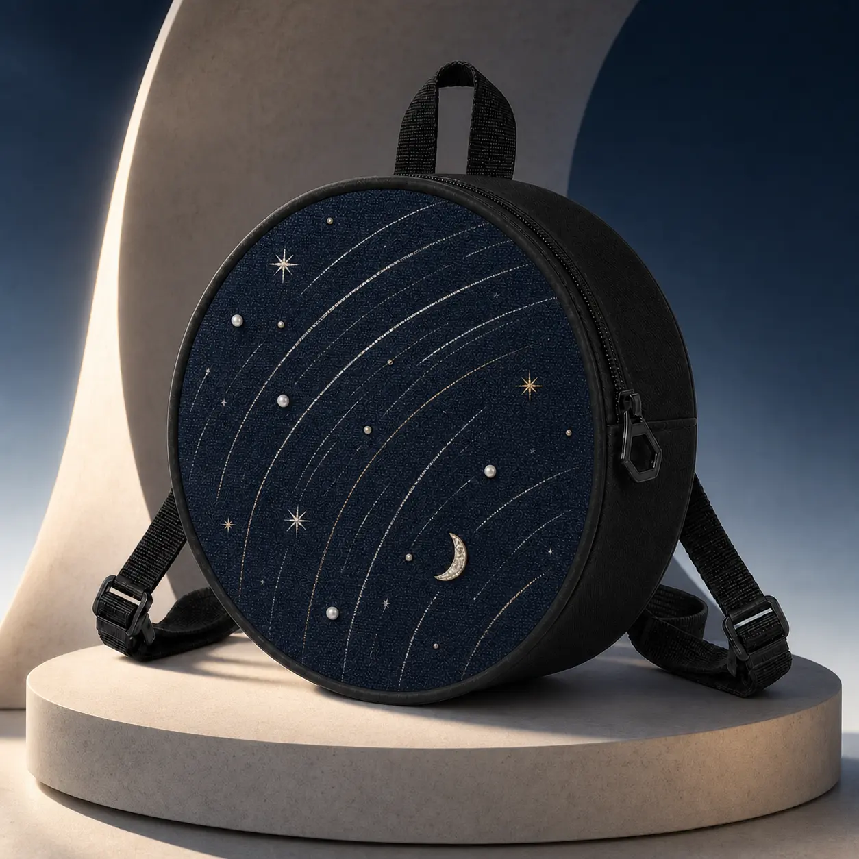 Women’s Mini Round Backpack Purse, Vintage Aesthetic Small Backpack for Women Girls, Stylish Casual Daypack with Unique Pattern Design, Lightweight Travel Backpack, Cute Shoulder Bag for School, Shopping, Date, Daily Outfit Accessories, Fashion Gift Idea
