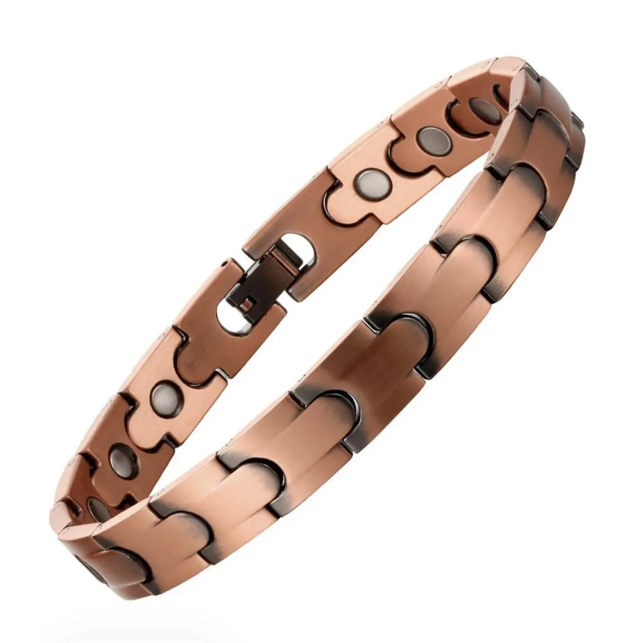 Pure Copper Magnetic Bracelet for Women, 3500 Gauss Magnets, Adjustable Bracelet with Sizing Tool, Fashion Jewelry Gift for Her