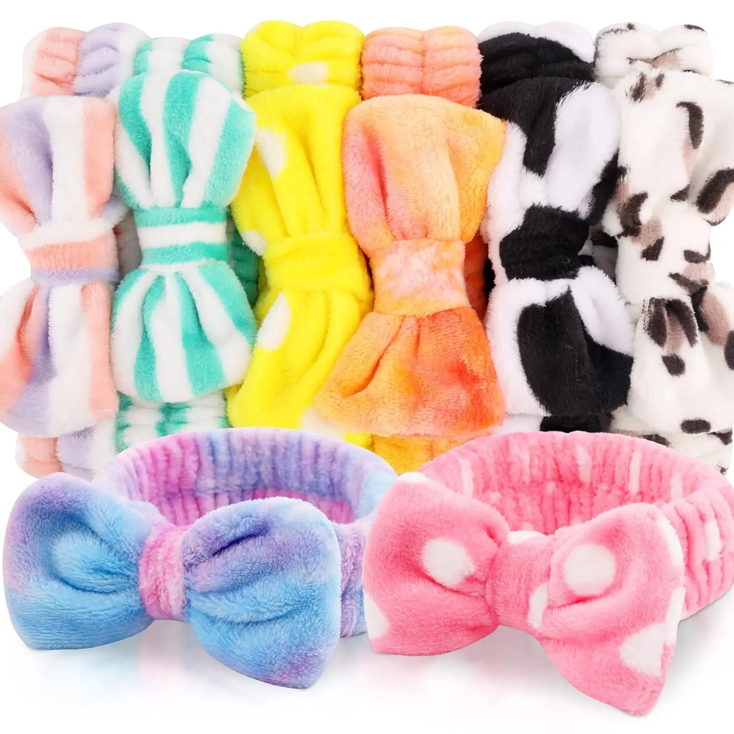 8pcs Spa Headband, Cute Small Bulk Gifts for Women, Stocking Stuffers for Teen Girls, Skincare Makeup Face Wash Headband, Hair Accessories, Party Favors Gift Basket Stuffers, Mothers Day Gifts