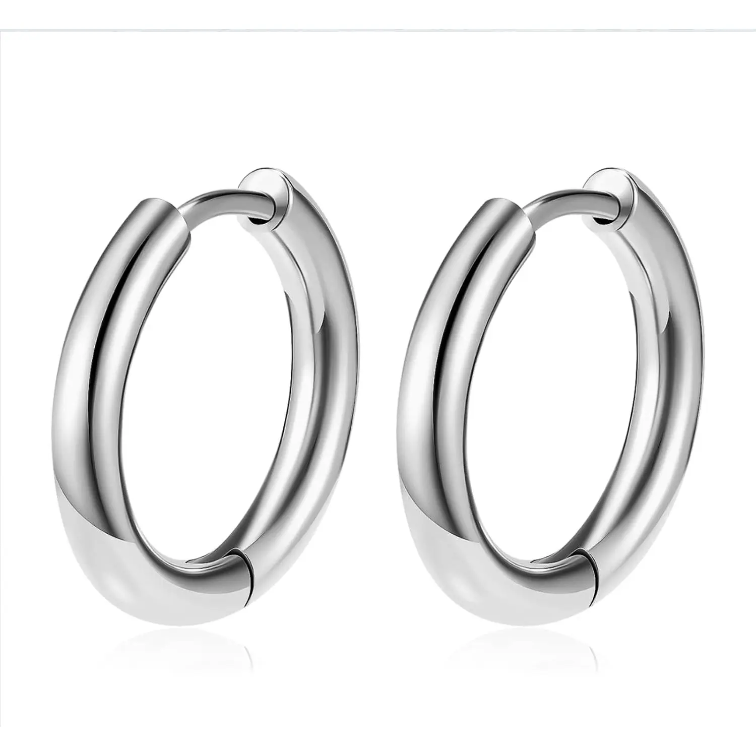 Titanium Huggie Hoop Earrings  Nickel Free Hinged Sleeper Earrings for   Cartilage Helix Lobes